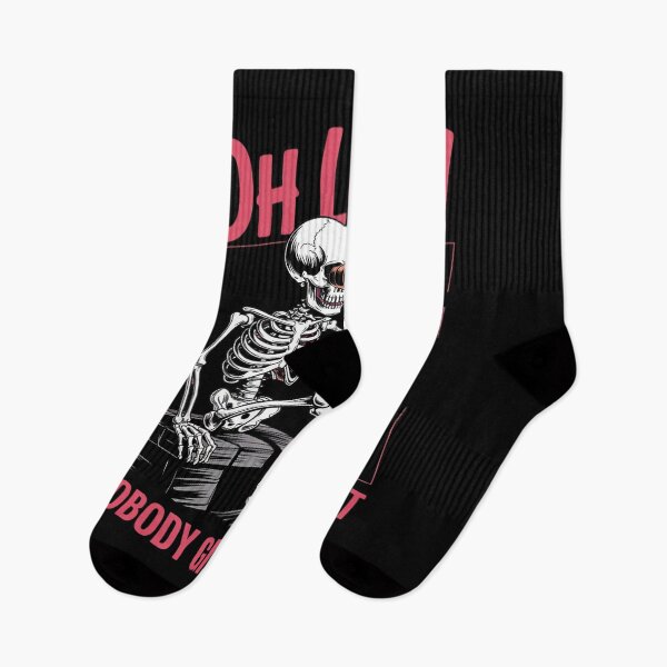 Item preview, Synthwave Skeleton Oh Look Nobody Gives A Shit  designed and sold by MarryIsMonth.