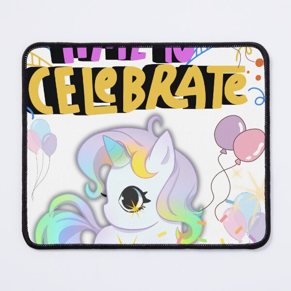 Item preview, Time To Celebrate - Cute Rainbow Unicorn Party Design White designed and sold by Extremeallie.