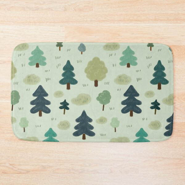 Item preview, Illustration with trees, crayon forest, kawaii nature art designed and sold by Dormitria.