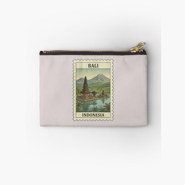 Item preview, Vintage Bali Stamp – Water Temple & Rice Terraces designed and sold by allaboutstamps.