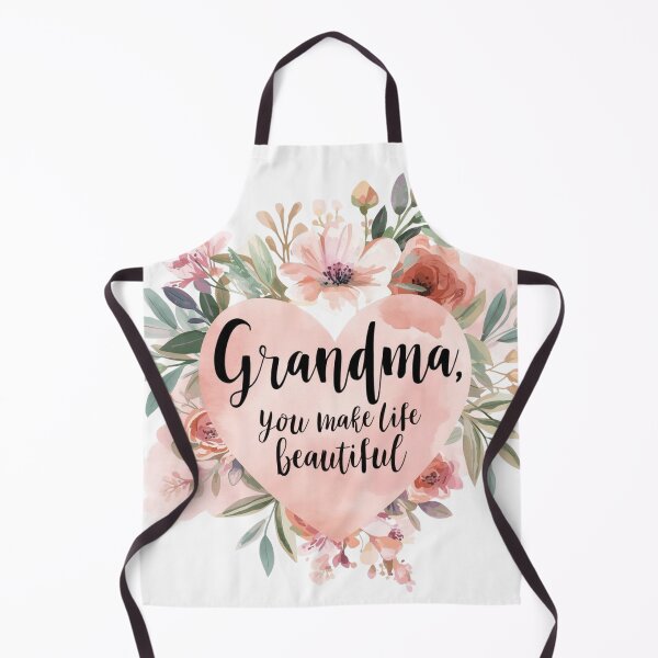 Item preview, Grandma You Make Life Beautiful – Floral Heart Quote Illustration designed and sold by Activity01.