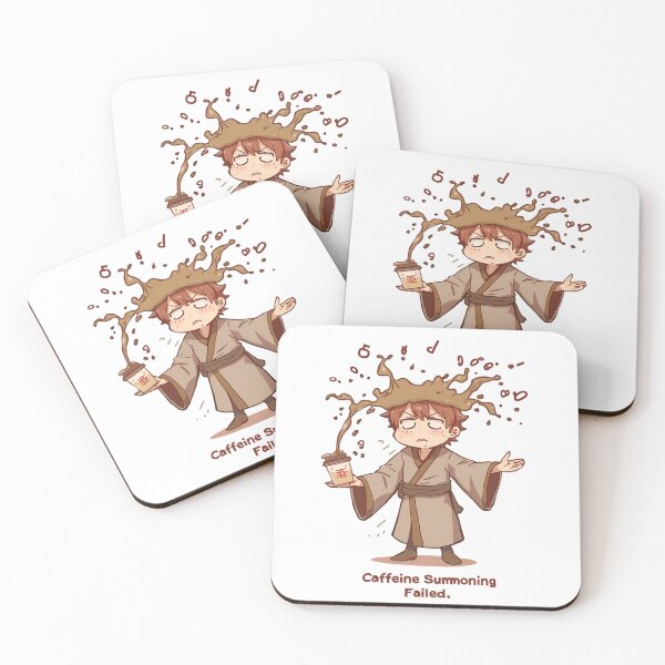 Item preview, Caffeine Summoning Failed – Funny Anime Coffee Design designed and sold by gavinroyal.