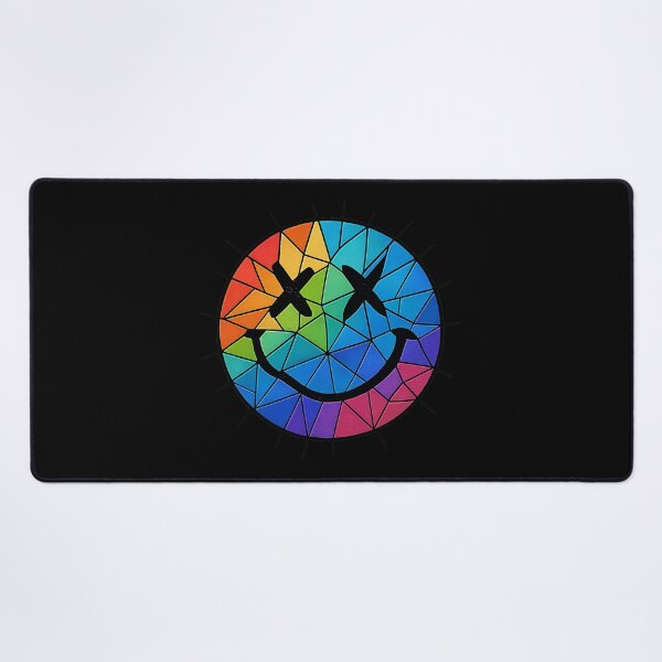 Item preview, Rainbow Stained Glass Smiley – Nirvana Inspired Grunge Art designed and sold by AddictiveDesign.