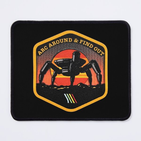Item preview, ARC Around & Find Out – Arc Raiders inspired morale patch designed and sold by legbabella.