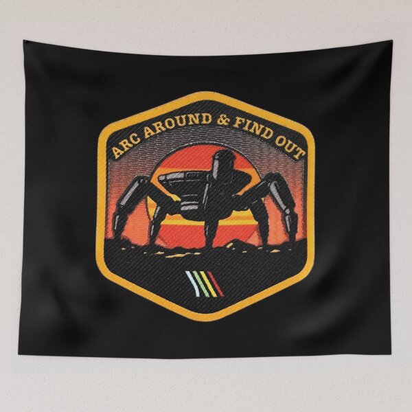 Item preview, ARC Around & Find Out – Arc Raiders inspired morale patch designed and sold by legbabella.