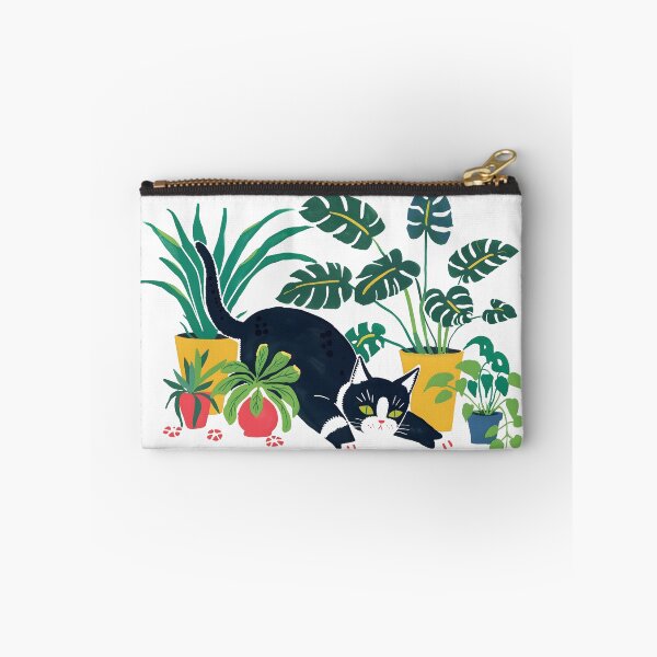 Item preview, Tuxedo Cat with house plants designed and sold by xiao xuans.
