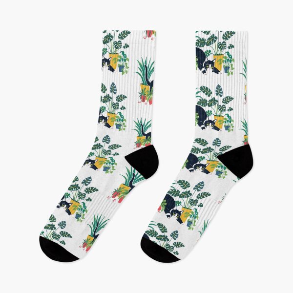 Item preview, Tuxedo Cat with house plants designed and sold by xiao xuans.