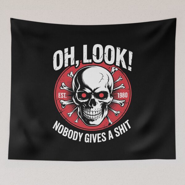 Item preview, Gen X Skeleton Oh Look Nobody Gives A Shit Est 1980  designed and sold by FadeOfThrone.
