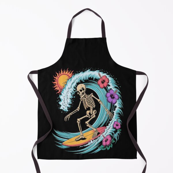 Item preview, Skull Skeleton Surfer Wave Beach 80s designed and sold by CottonCandyPrin.