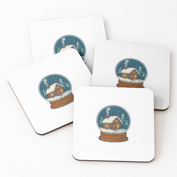 Item preview, Cozy Winter Cabin Snow Globe Illustration designed and sold by BoldApparel.
