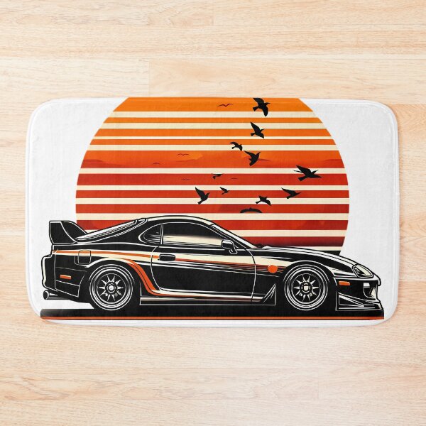 Item preview, JDM Sports Car Retro Sunset Striped Art designed and sold by DrawDrip.