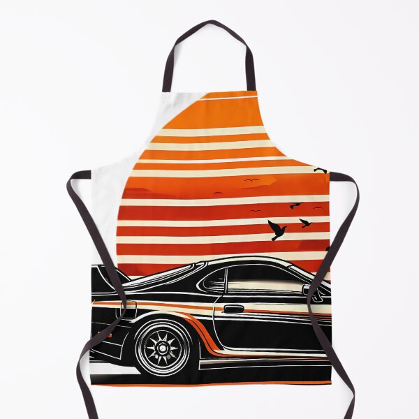 Item preview, JDM Sports Car Retro Sunset Striped Art designed and sold by DrawDrip.