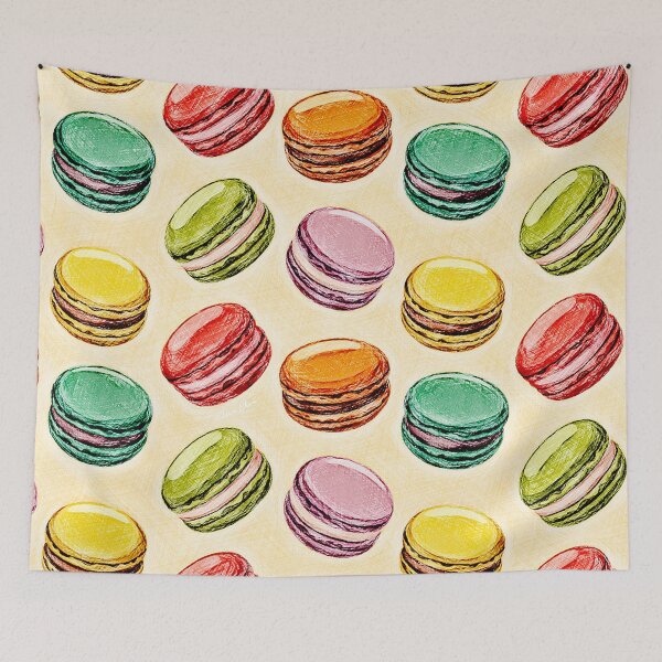 Item preview, Colorful French Macarons Sketch Pattern designed and sold by Hen-C-Art.