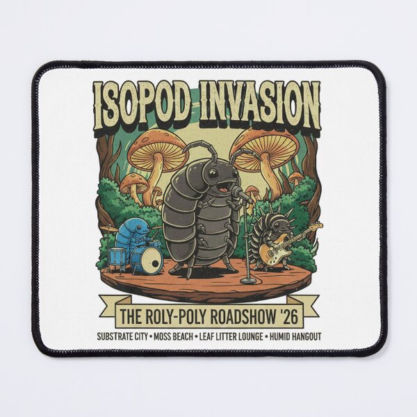 Item preview, Isopod Invasion Tour 2026 Vintage Concert Poster | Roly Poly Pill Bug Woodlouse designed and sold by CELTIC-DESIGNS.