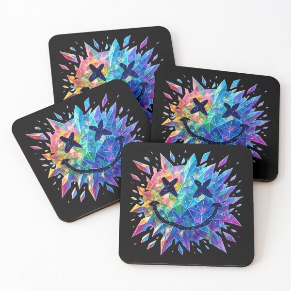 Item preview, Crystal Shattered Smiley – Vibrant Nirvana Inspired Fan Art designed and sold by AddictiveDesign.