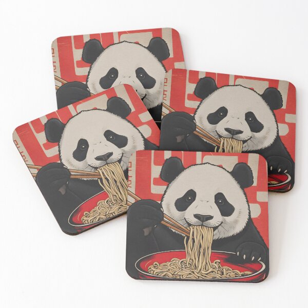 Item preview, A CUTE PANDA EATS RAMEN designed and sold by infinitearte.