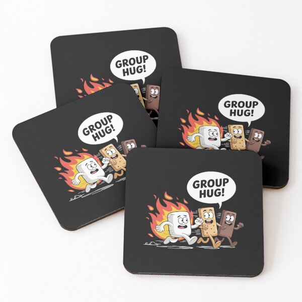 Item preview, Group Hug Camping Campfire Chocolate Marshmallow S'Mores 8  designed and sold by VerseFarm.