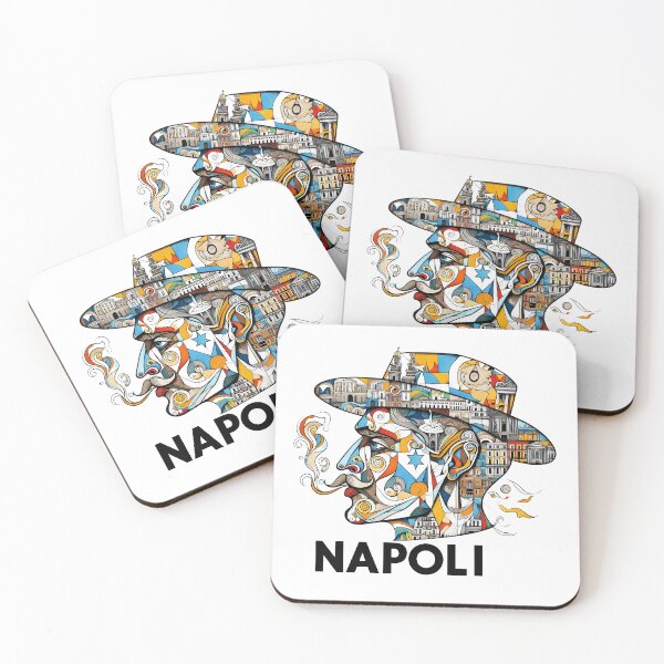 Item preview, Napoli Cubism Art – Naples Italy Abstract City Illustration, Modern Geometric Travel Poster, Contemporary Cubist Wall Art designed and sold by OzzFrequency.