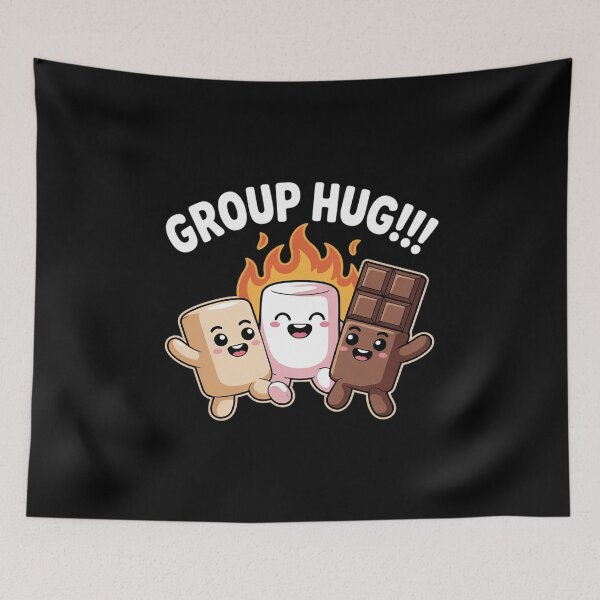 Item preview, Group Hug Camping Campfire Chocolate Marshmallow S'Mores  designed and sold by VerseFarm.