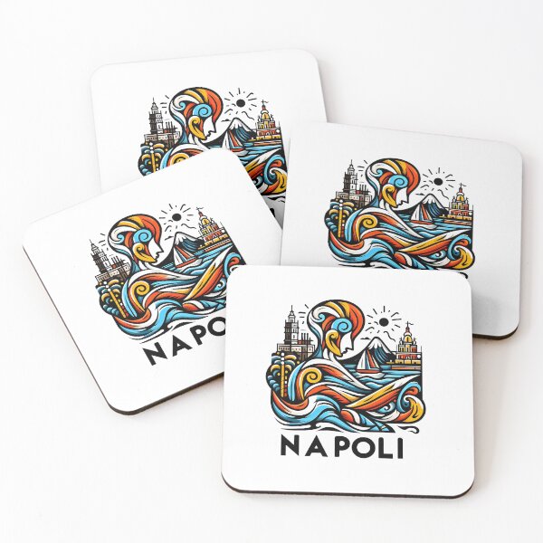 Item preview, Napoli Cubism Art – Naples Italy Abstract City Illustration, Modern Geometric Travel Poster, Contemporary Cubist Wall Art designed and sold by OzzFrequency.