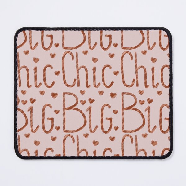 Item preview, Big chic, Pink lettering pattern, inscription with hearts, fashion meme designed and sold by Dormitria.