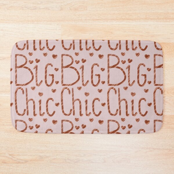 Item preview, Big chic, Pink lettering pattern, inscription with hearts, fashion meme designed and sold by Dormitria.