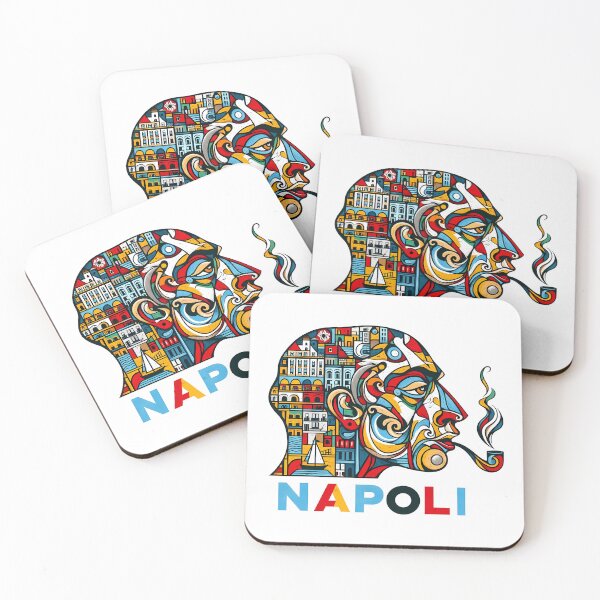 Item preview, Napoli Cubism Art – Naples Italy Abstract City Illustration, Modern Geometric Travel Poster, Contemporary Cubist Wall Art designed and sold by OzzFrequency.
