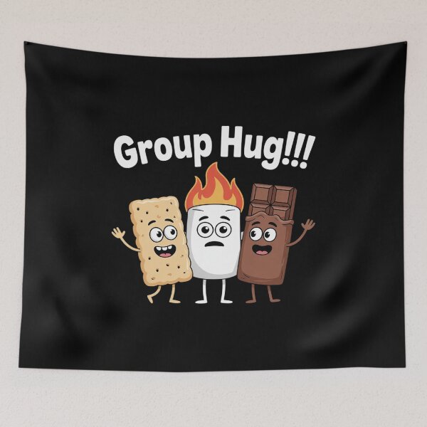 Item preview, Group Hug Camping Campfire Chocolate Marshmallow S'Mores4  designed and sold by VerseFarm.