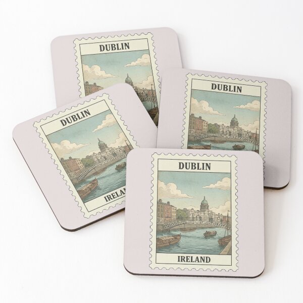 Item preview, Vintage Dublin Stamp – River Liffey  designed and sold by allaboutstamps.