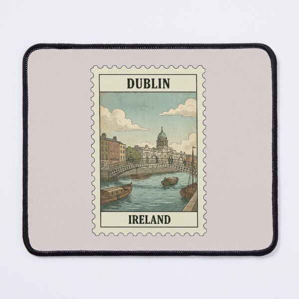 Item preview, Vintage Dublin Stamp – River Liffey designed and sold by allaboutstamps.