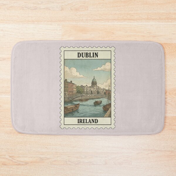 Item preview, Vintage Dublin Stamp – River Liffey  designed and sold by allaboutstamps.