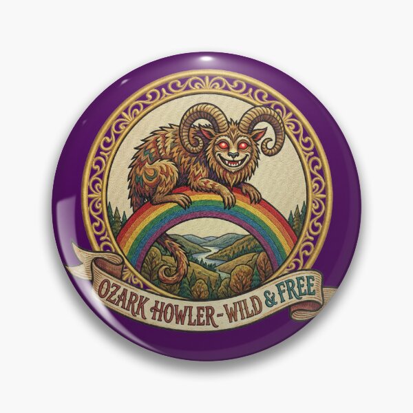 Artikelvorschau, Flamboyant Ozark Howler On A Rainbow Wild and Free entworfen und verkauft von irregulargoods.