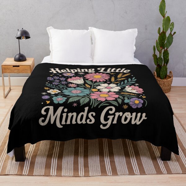 Item preview, Floral Aesthetic Helping Little Minds Grow Teacher Women's designed and sold by RsFilsingerArt.