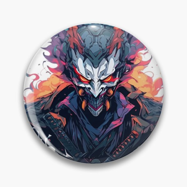 Item preview, Infernal Oni Samurai – Neon Demon Warrior Art designed and sold by Dyan4.