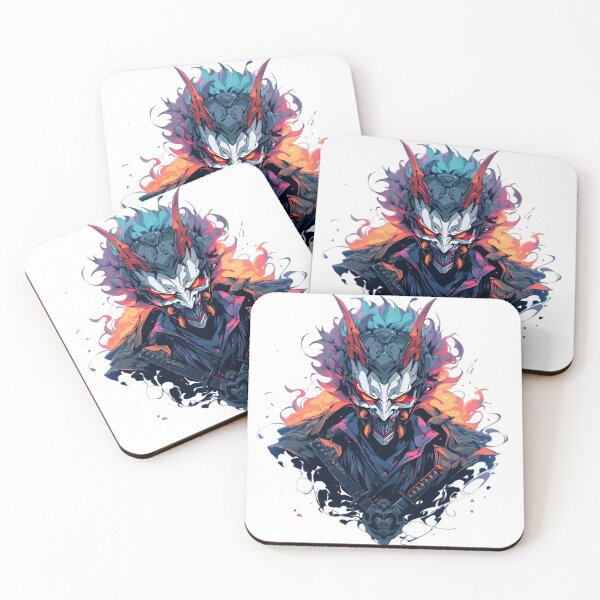 Item preview, Infernal Oni Samurai – Neon Demon Warrior Art designed and sold by Dyan4.