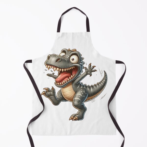 Item preview, Cute Grey Dinosaur Cartoon – Funny Chubby T Rex with Big Eyes Adorable Dino Character Art designed and sold by LunaPixelStudio.