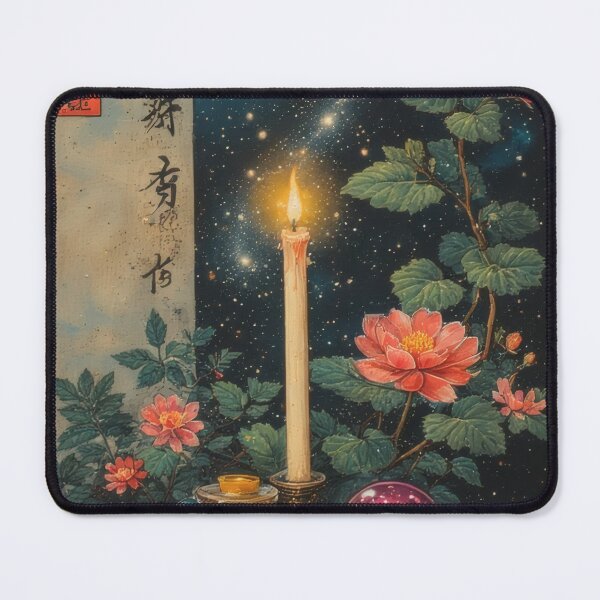 Item preview, Candle, flowers, stars and mystical spheres designed and sold by Mianku | Für das Leben.
