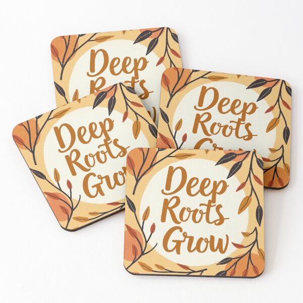 Item preview, Deep Roots Grow – Warm Autumn Botanical Affirmation designed and sold by TroyTheTerrific.