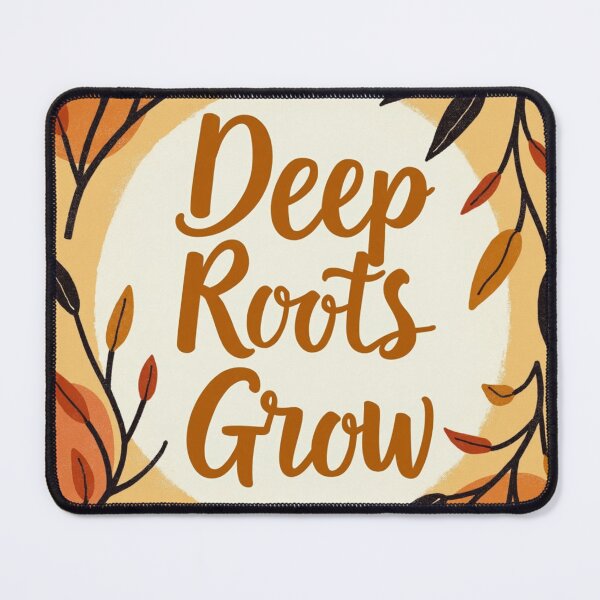 Item preview, Deep Roots Grow – Warm Autumn Botanical Affirmation designed and sold by TroyTheTerrific.
