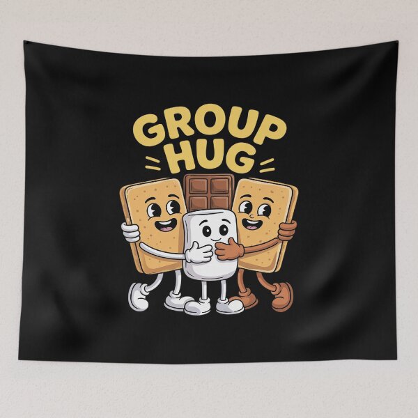 Item preview, Group Hug Camping Smores Campfire S'mores Camper  designed and sold by VerseFarm.