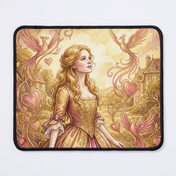 Item preview, Lucie Manette Golden Heroine from a Tale of Two Cities Characters from Dickens series illustration watercolor art designed and sold by Vintage Designs +.