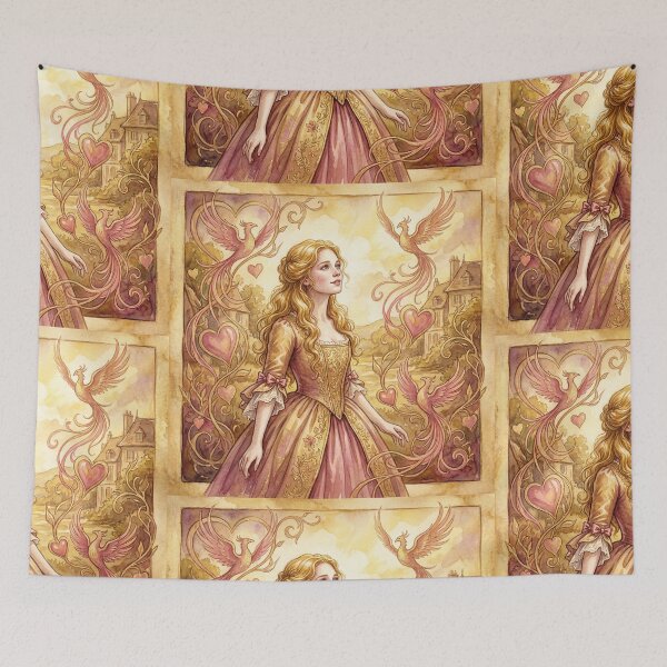 Item preview, Lucie Manette Golden Heroine from a Tale of Two Cities Characters from Dickens series illustration watercolor art designed and sold by Vintage Designs +.