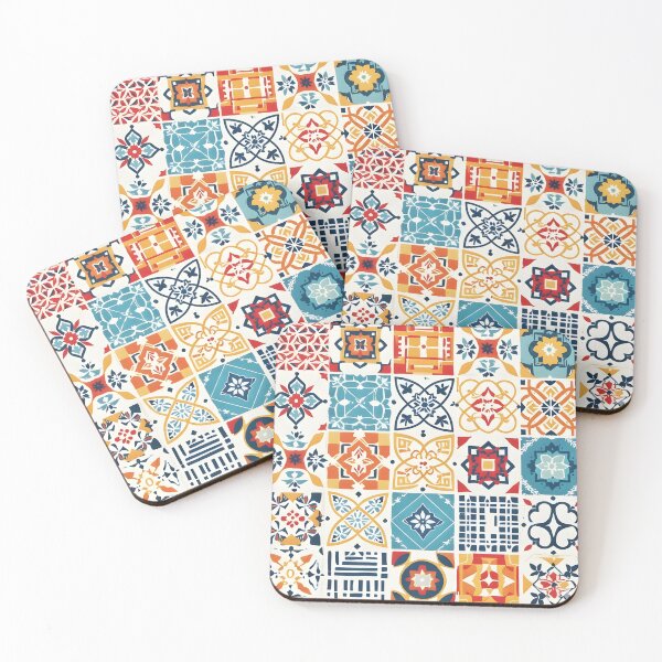 Item preview, Vibrant Mediterranean Moroccan Azulejo Tile Pattern | Spanish Geometric Folk Art designed and sold by SergioMiklos.