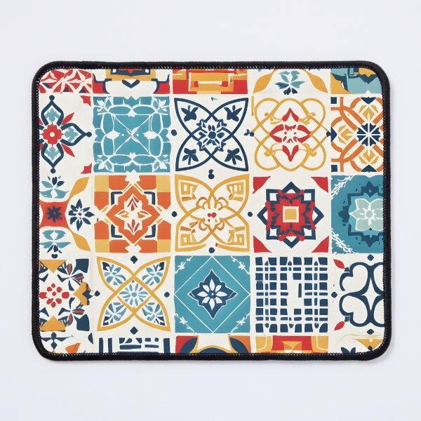 Item preview, Vibrant Mediterranean Moroccan Azulejo Tile Pattern | Spanish Geometric Folk Art designed and sold by SergioMiklos.