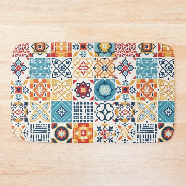 Item preview, Vibrant Mediterranean Moroccan Azulejo Tile Pattern | Spanish Geometric Folk Art designed and sold by SergioMiklos.