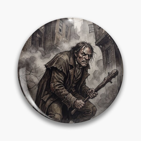 Item preview, Sikes Brutal Victorian Criminal  from Oliver Twist Characters from Dickens series illustration watercolor art designed and sold by Vintage Designs +.
