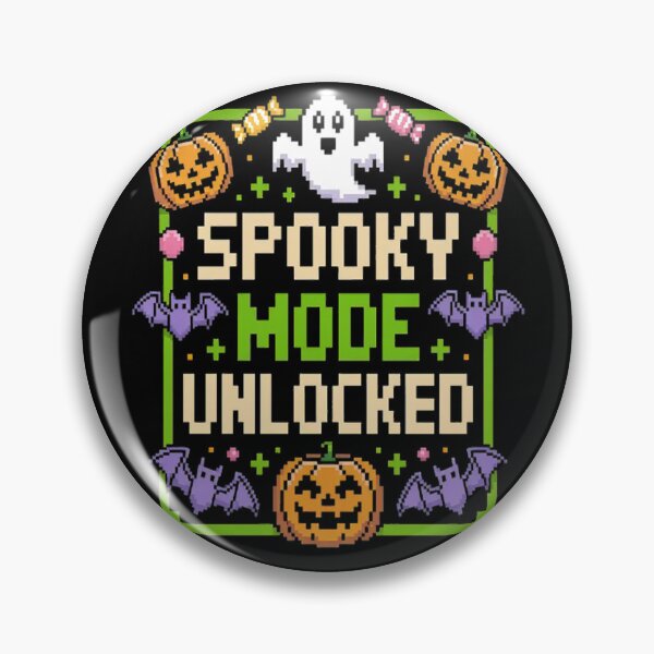 Item preview, Spooky Mode Unlocked Pixel Halloween Gamer designed and sold by CottonCandyPrin.
