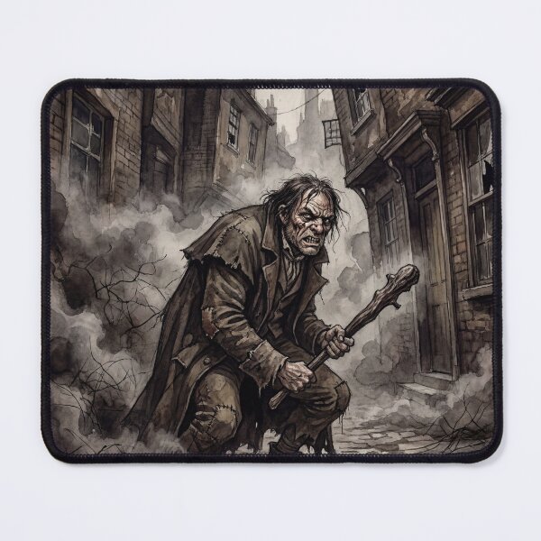 Item preview, Sikes Brutal Victorian Criminal from Oliver Twist Characters from Dickens series illustration watercolor art designed and sold by Vintage Designs +.