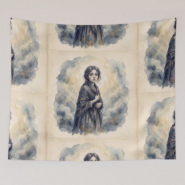 Item preview, Nancy Tragedy and Kindness from Oliver Twist Characters from Dickens series illustration watercolor art designed and sold by Vintage Designs +.