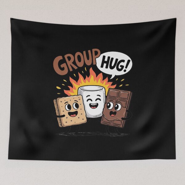 Item preview, Group Hug Funny Smores Chocolate Marshmallow Camping S'mores  designed and sold by VerseFarm.